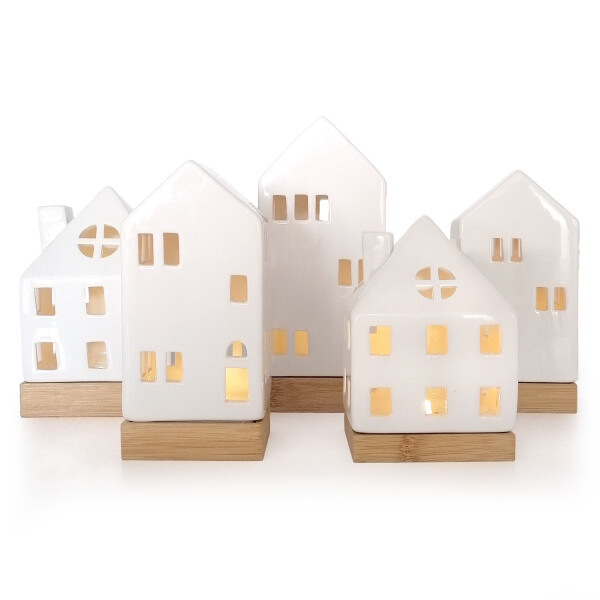 Mea Living LED-Haus weiß-glänzend, 15 cm - akkubetrieben Sonderangebote