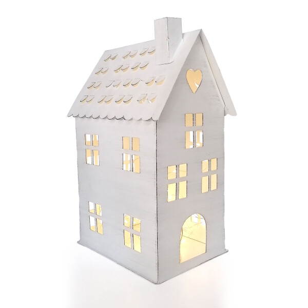 Mea Living Metallhäuser 3er Set, weiß - 10 cm/12cm/17 cm Super Sparpreis