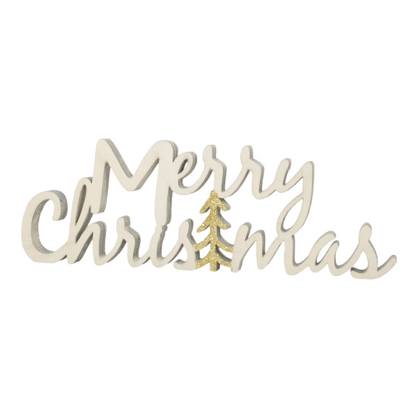 Mea Living Schriftzug Merry Christmas, weiss