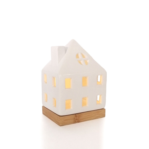 Mea Living Teelicht Haus weiß-gänzend, 15 cm Verkauf