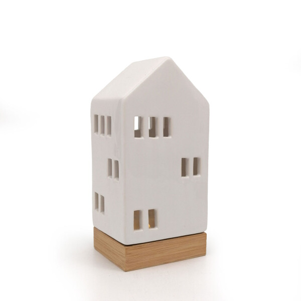 Mea Living Teelicht Haus weiß-gänzend, 18,5 cm Hotsell