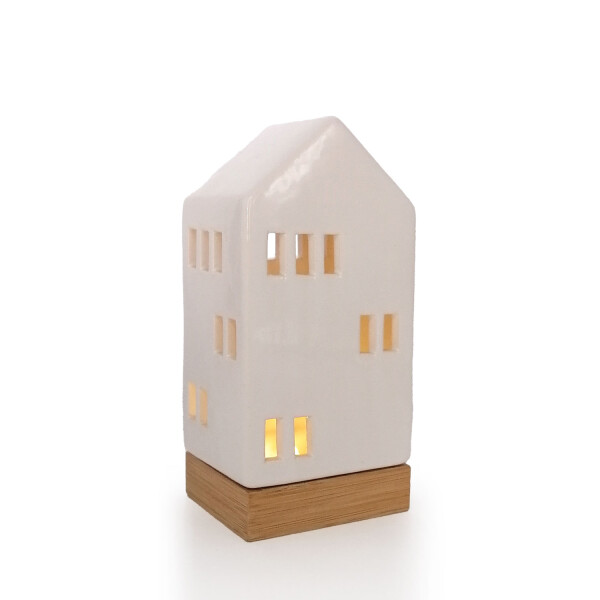 Mea Living Teelicht Haus weiß-gänzend, 18,5 cm Hotsell
