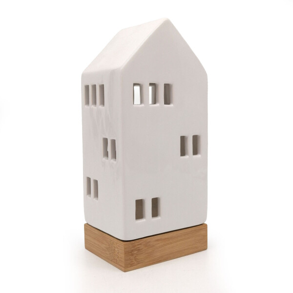 Mea Living Teelicht Haus weiß-gänzend, 22,5 cm
