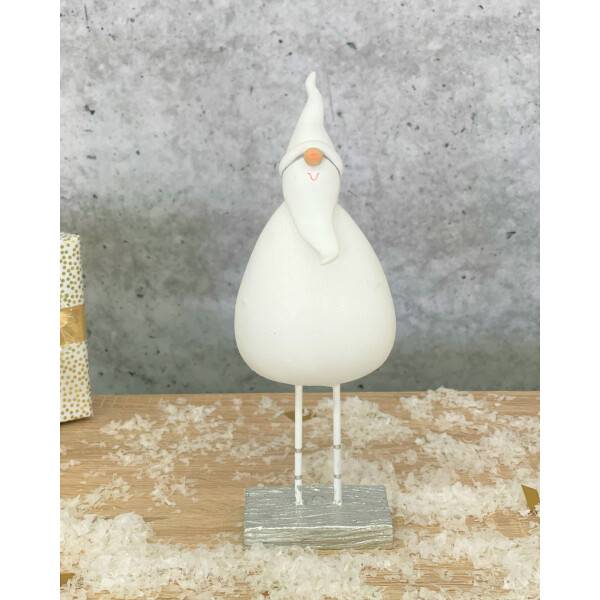 Mea Living Weihnachtsmann Klaus mittel weiß/silber 9cm x 5cm x 25,5cm Meist gekauft