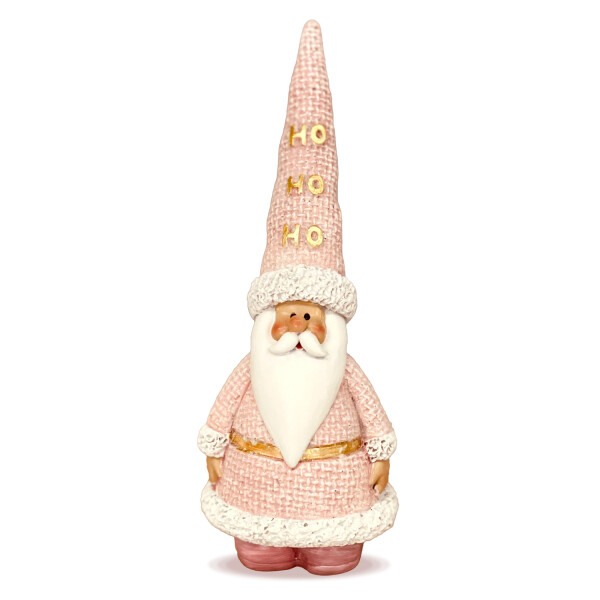 Mea Living Weihnachtsmann Nico groß rosa/gold 6cm x 5cm x 15.5