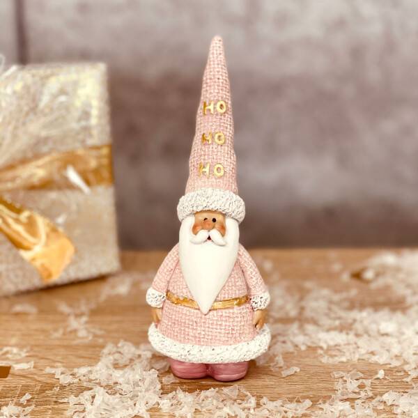 Mea Living Weihnachtsmann Nico groß rosa/gold 6cm x 5cm x 15.5 Fabrikpreis