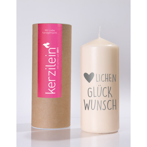 Mea Living Flamme, grau "HERZLICHEN GLÜCKWUNSCH" Weihnachtsangebot