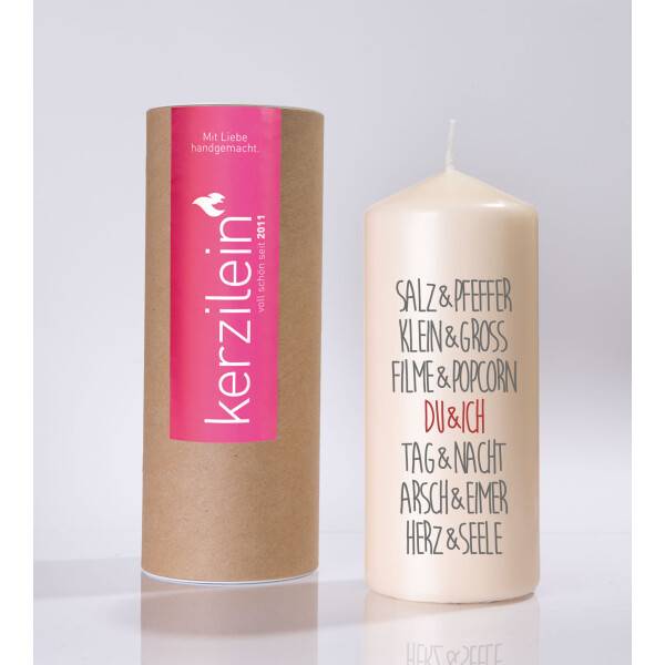 Mea Living Flamme, grau "Salz & Pfeffer, DU&ICH"