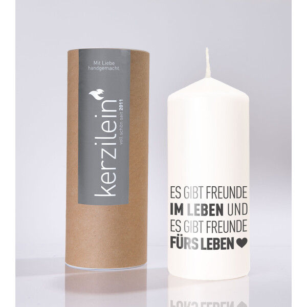 Mea Living Flamme, weiß/anthrazit "Es gibt Freunde im Leben" Black Friday Preise
