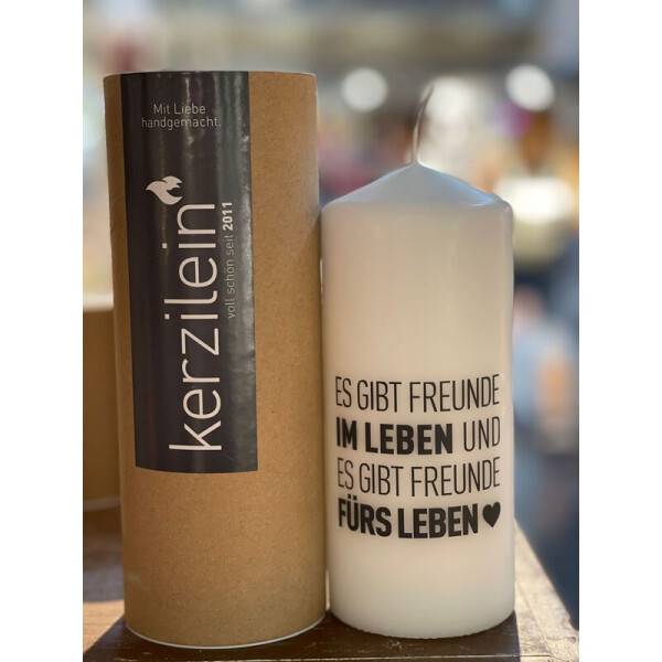 Mea Living Flamme, weiß/anthrazit "Es gibt Freunde im Leben" Black Friday Preise