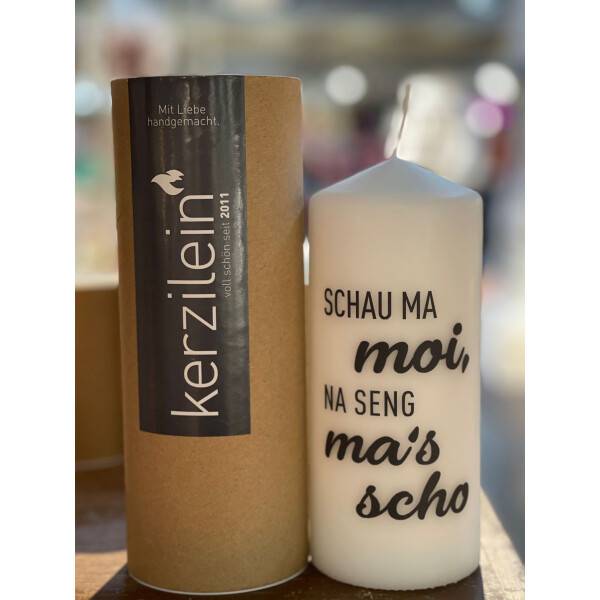 Mea Living Flamme, weiß/anthrazit "Schau ma moi, na seng ma´s scho" Rabatte dieses Monats