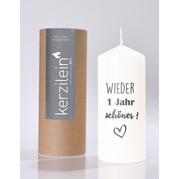 Mea Living Flamme, weiß/anthrazit "Wieder ein Jahr schöner" Schlussverkauf
