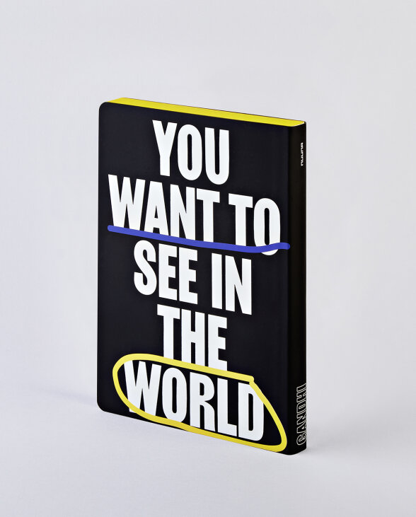 Nuuna Notizbuch Graphic L You Must Be The Change Clearance-Verkauf