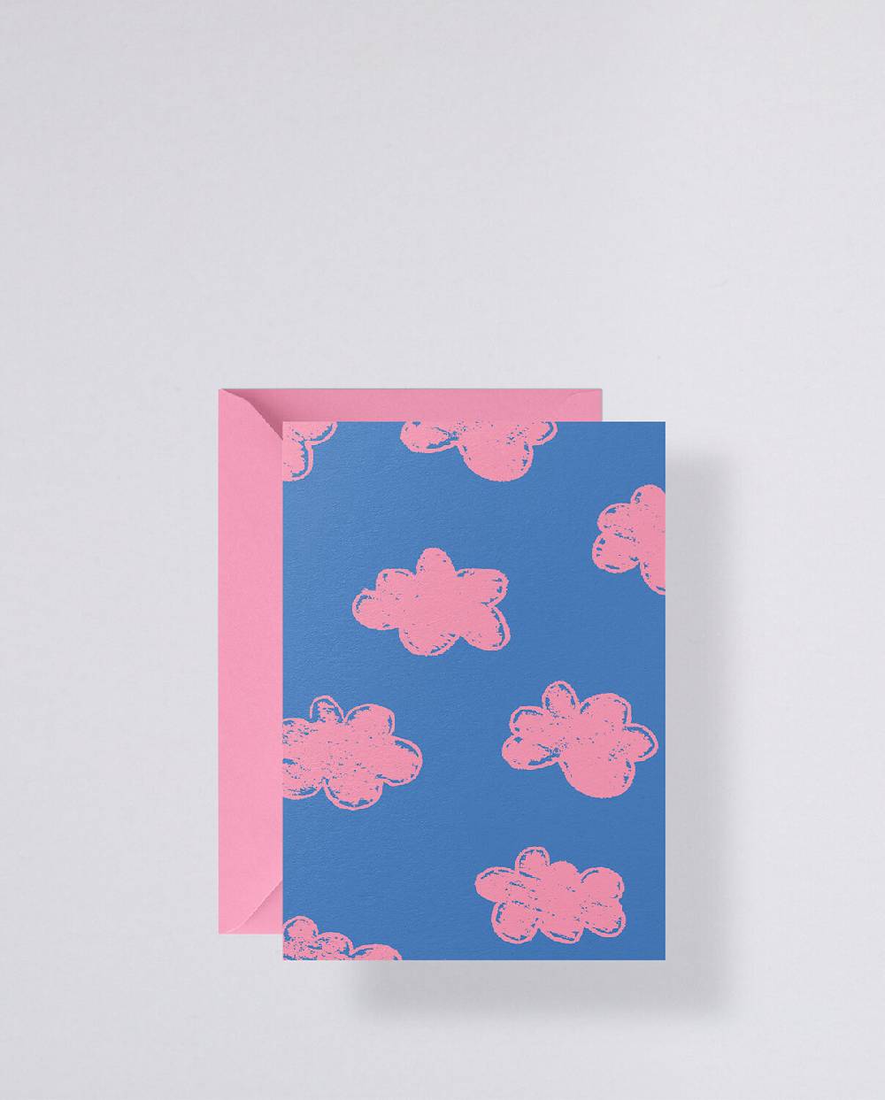 Nuuna Grußkarte mit rosa Umschlag Clouds