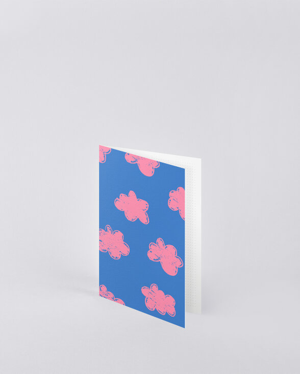 Nuuna Grußkarte mit rosa Umschlag Clouds Nur noch ein Tag übrig