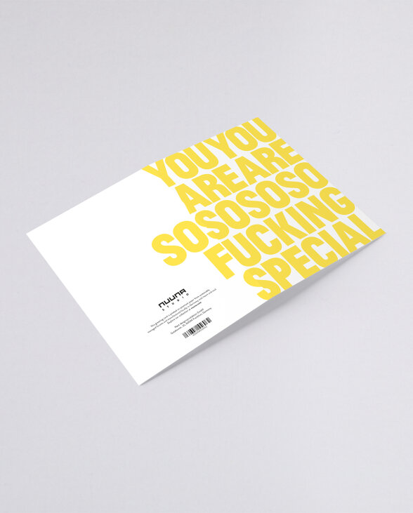 Nuuna Grußkarte mit gelbem Umschlag You Are So Special Black Friday Preise