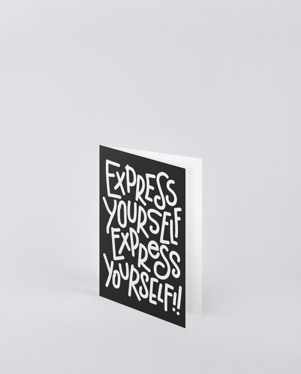 Nuuna Grußkarte mit schwarzem Umschlag Express Yourself zollfrei