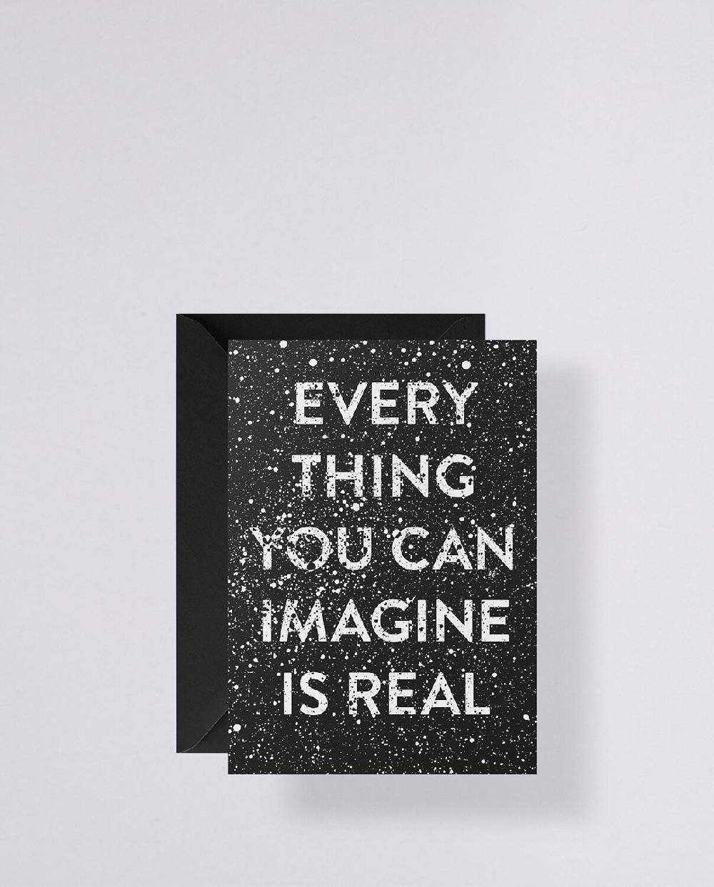 Nuuna Grußkarte mit schwarzem Umschlag Everything You Can Imagine 50% Rabatt für begrenzte Zeit