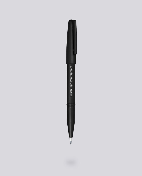 Nuuna Brush Sign Pen Faserschreiber Pentel Pigment SESP15-AX Schwarz im Angebot