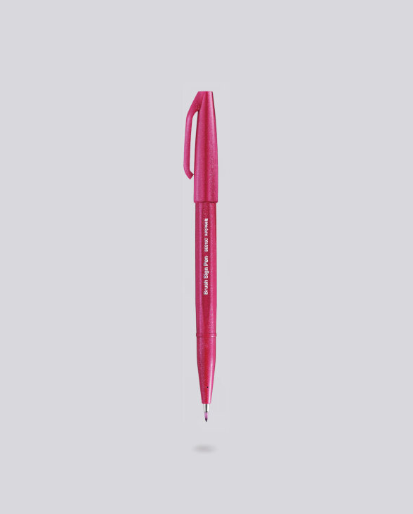 Nuuna Brush Sign Pen Faserschreiber Pentel SES15C B2X Burgundrot Günstiger Verkauf