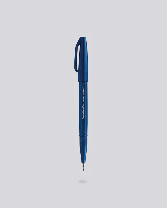 Nuuna Brush Sign Pen Faserschreiber Pentel SES15C CAX Blauschwarz Fabrikverkauf