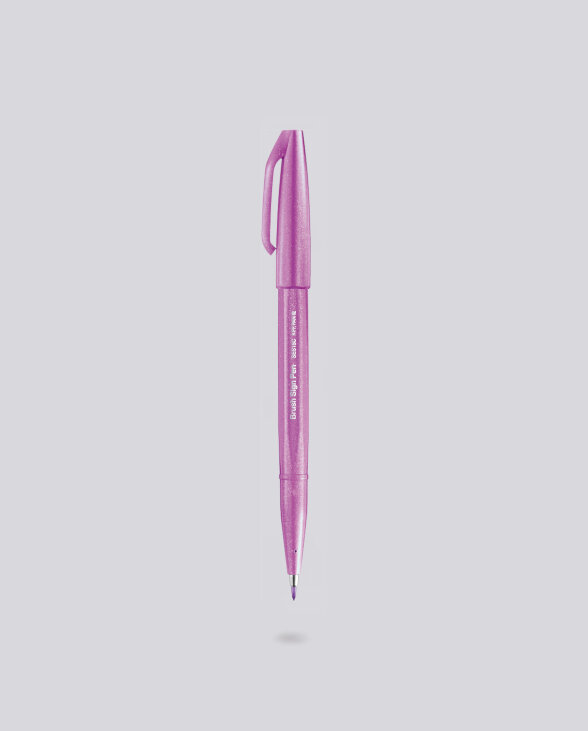 Nuuna Brush Sign Pen Faserschreiber Pentel SES15C P2X Pinklila Kostenloser Versand