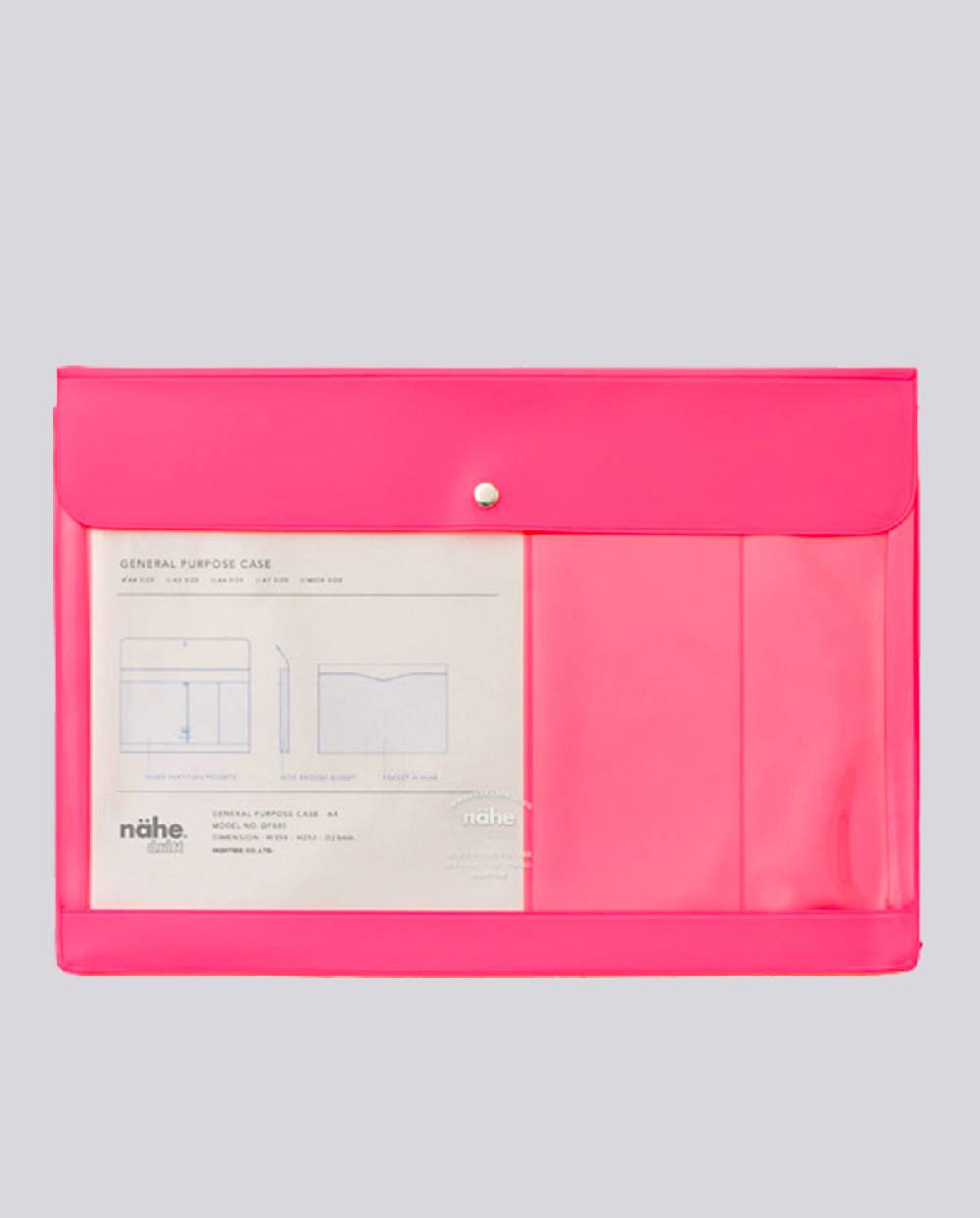 Nuuna General Purpose Case A4 Nähe Neon Pink