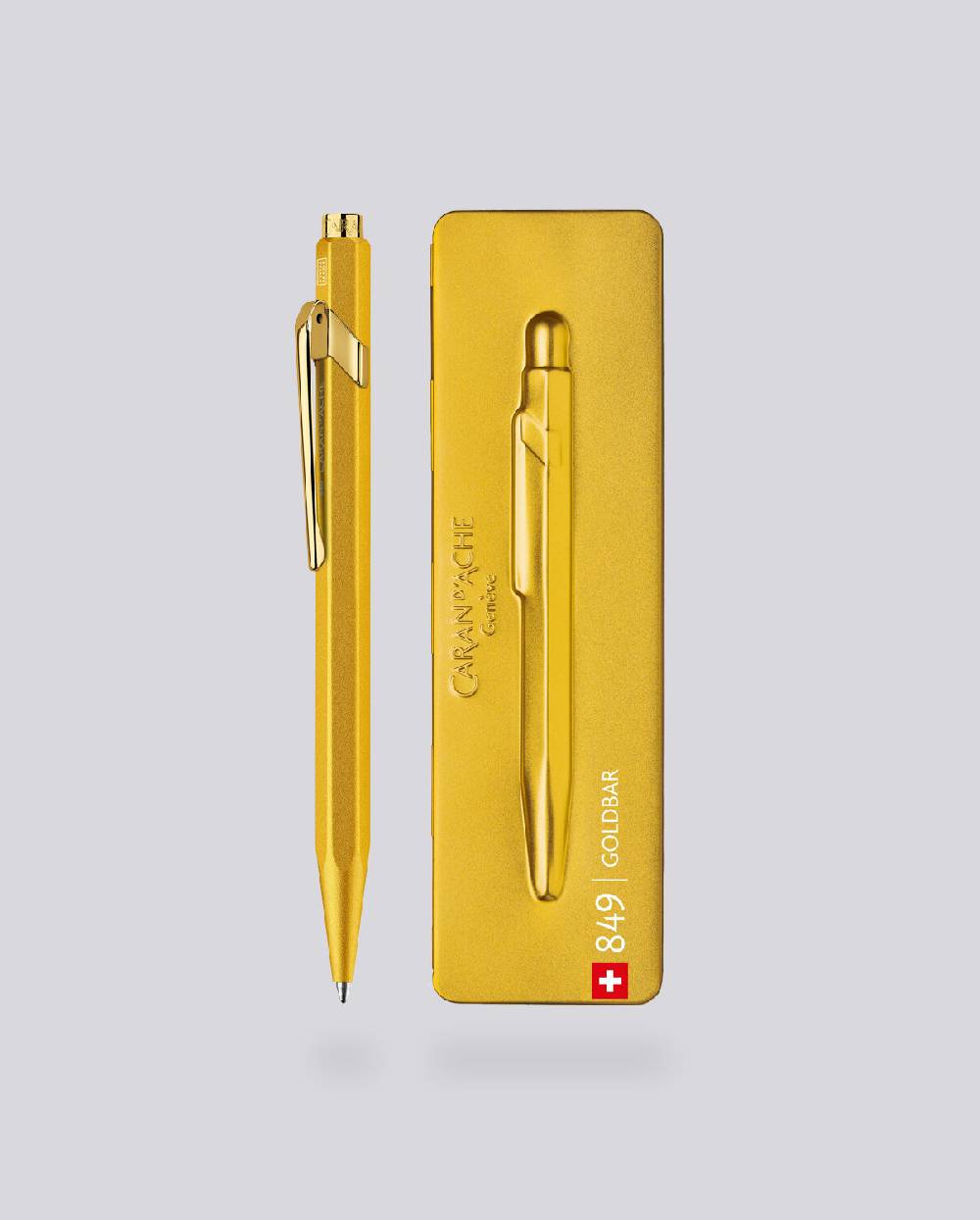 Nuuna Kugelschreiber Caran d'Ache 849 Goldbar Edition mit Etui