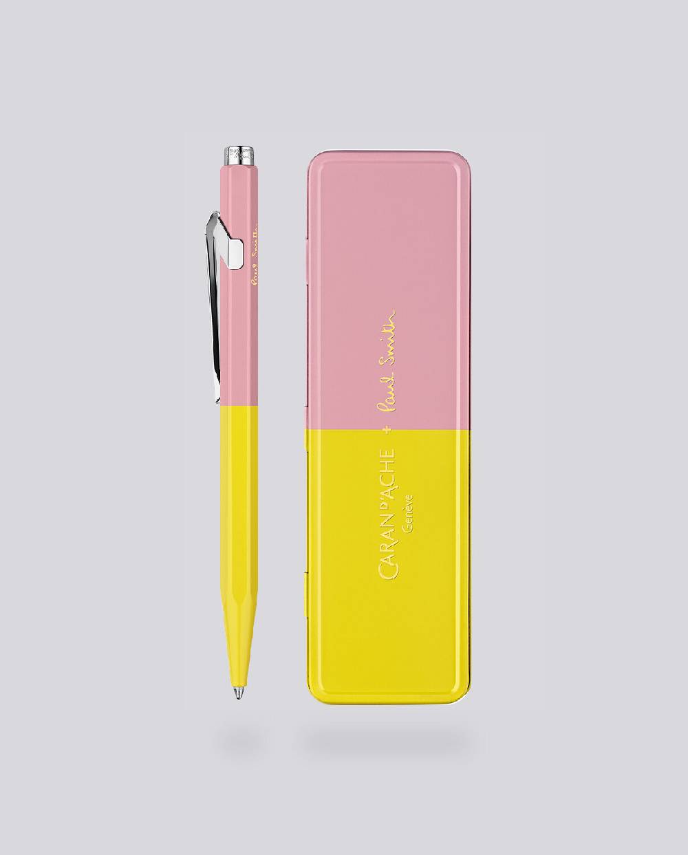 Nuuna Kugelschreiber Caran D'Ache 849 Paul Smith Edition Chartreuse Rose mit Etui