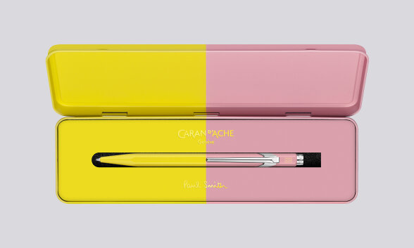 Nuuna Kugelschreiber Caran D'Ache 849 Paul Smith Edition Chartreuse Rose mit Etui Nur noch ein Tag übrig