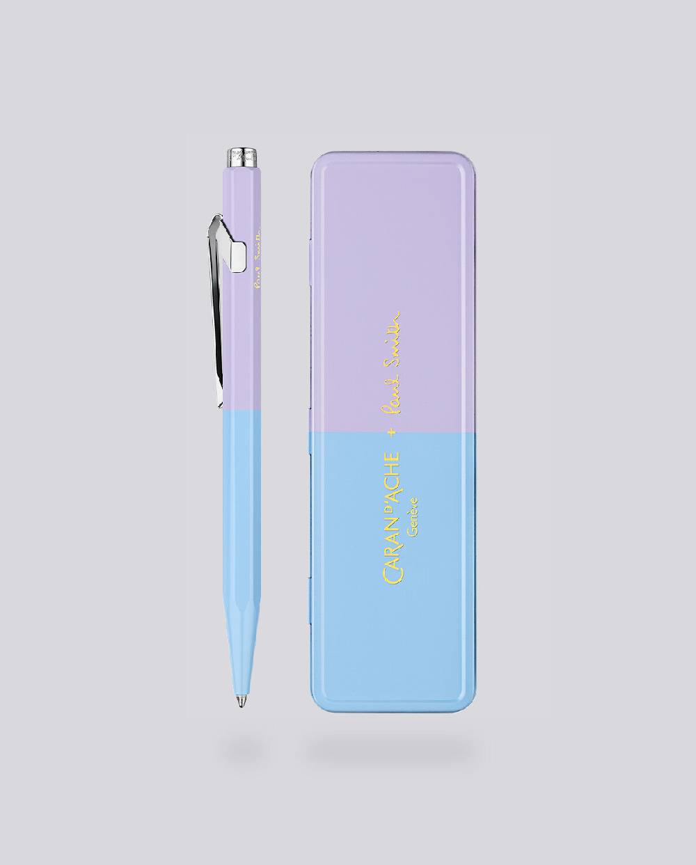 Nuuna Kugelschreiber Caran D'Ache 849 Paul Smith Edition Skyblue Lavender mit Etui