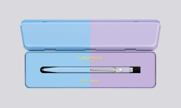 Nuuna Kugelschreiber Caran D'Ache 849 Paul Smith Edition Skyblue Lavender mit Etui Riesige Rabatte
