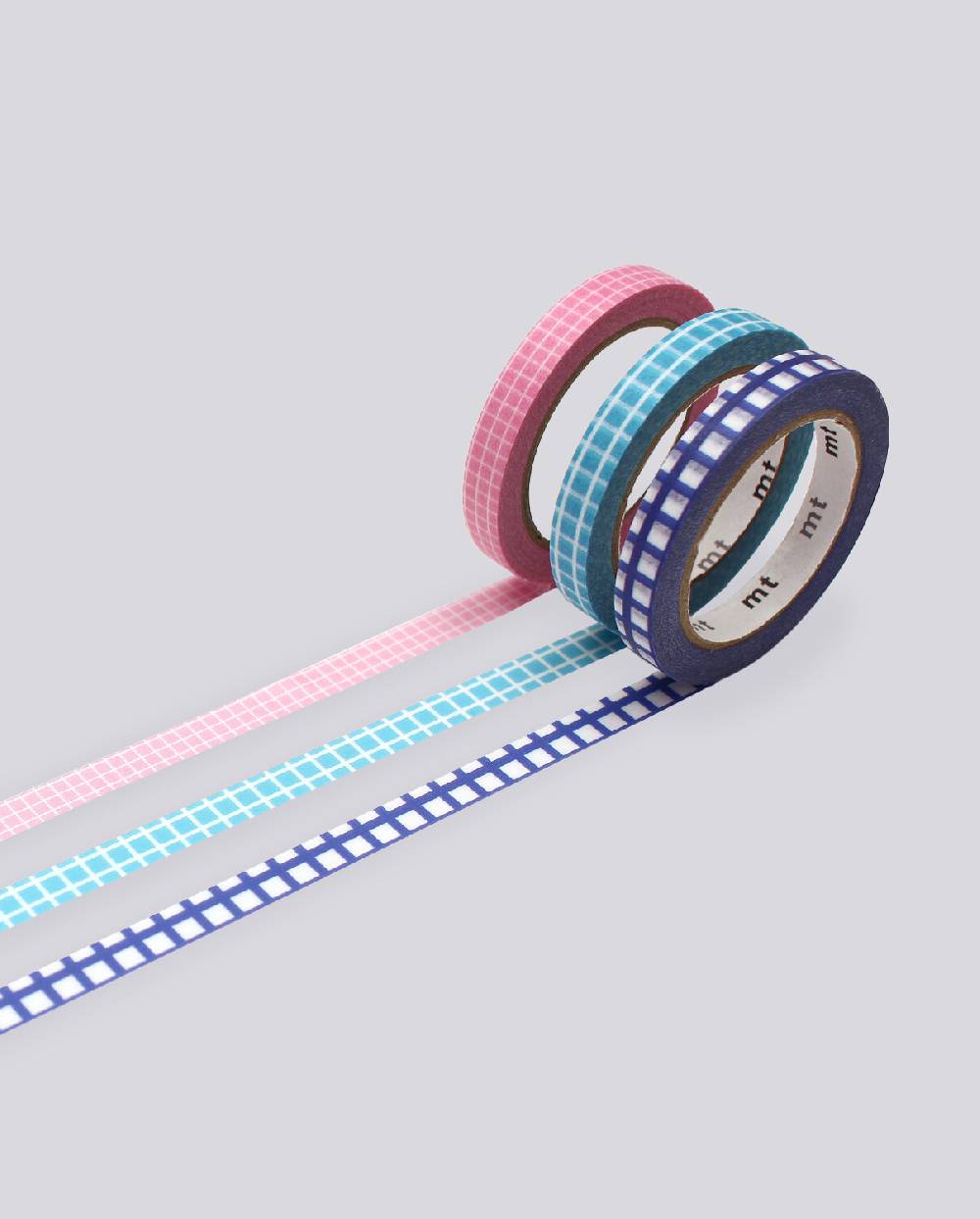Nuuna Masking Tape mt Slim Deco Grid 3 Rollen im Set