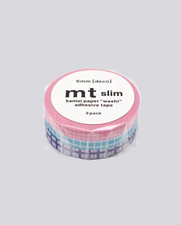 Nuuna Masking Tape mt Slim Deco Grid 3 Rollen im Set Begrenztes Angebot