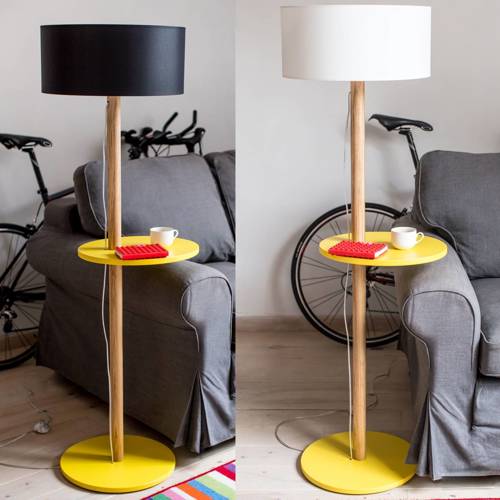 Ragaba UFO Floor Lamp 45x150cm Navy Blue / White Lampshade Begrenzt auf 3 Tage