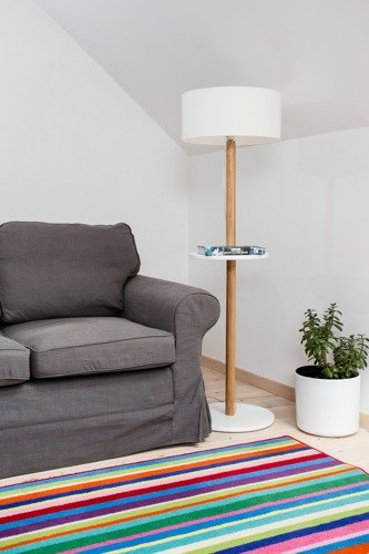 Ragaba UFO Floor Lamp 45x150cm - White / White Lampshade zollfrei
