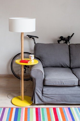 Ragaba UFO Floor Lamp 45x150cm - White / White Lampshade zollfrei