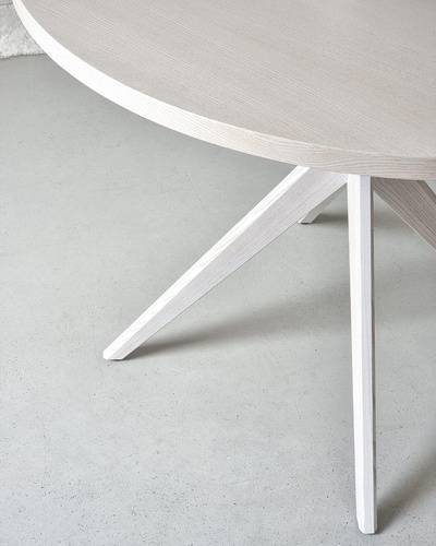 Ragaba JUBI BOLD Round Dining Table 110cm White Ashwood Hotsell