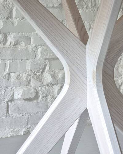Ragaba JUBI BOLD Round Dining Table 110cm White Ashwood Hotsell