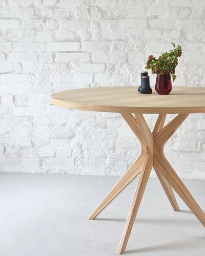 Ragaba JUBI BOLD Round Dining Table 100cm Ashwood Kostenloser Versand