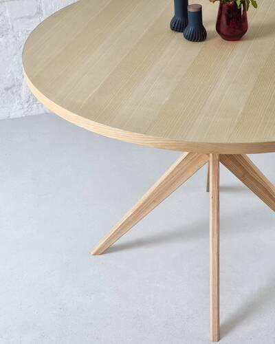 Ragaba JUBI BOLD Round Dining Table 100cm Ashwood Kostenloser Versand