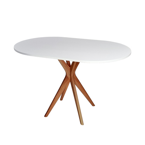 Ragaba JUBI Racetrack Oval Table 75x100cm Oak White Rabatt