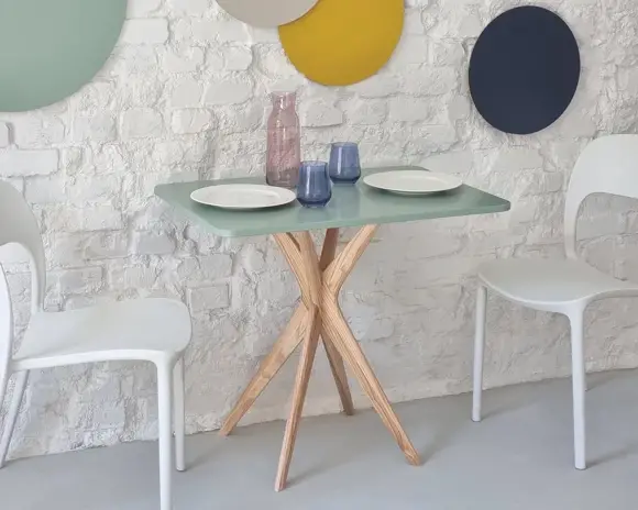 Ragaba Rectangular Dining Table JUBI 55x80cm White Großer Ausverkauf