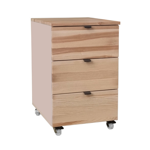 Ragaba LUKA Storage Cabinet with Wheels W41xD50cm Ash Brown Beige