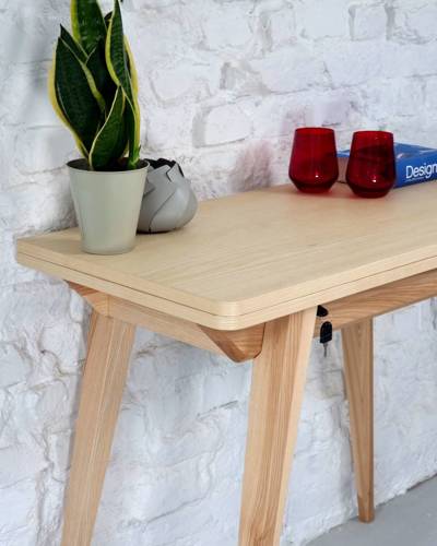 Ragaba ENVELOPE Extendable Console Table 45x90cm Ashwood Zeitlich begrenztes Angebot