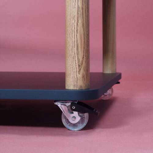 Ragaba ASHME Coffee Table with Wheels 64x64cm White Große Rabatte