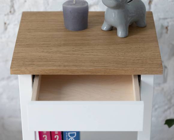 Ragaba ENTLIK Bedside Table 40x35x70cm Oiled Oak Kostenlose Rückgabe