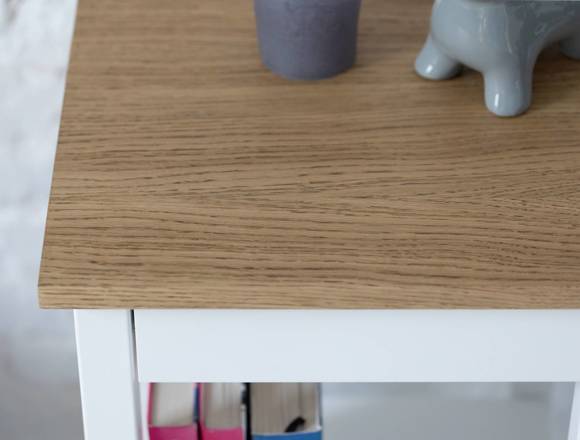 Ragaba ENTLIK Bedside Table 40x35x70cm Oiled Oak Kostenlose Rückgabe