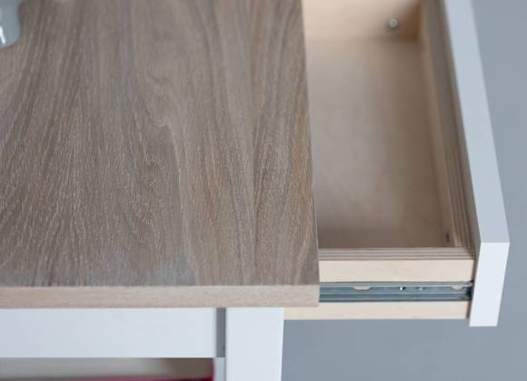 Ragaba ENTLIK Bedside Table 40x35x70cm White Oak Begrenzte Freigabe
