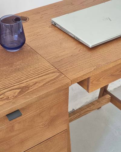 Ragaba LUKA Ashwood Writing Desk 65x50cm with Drawer Oak stained JETZT KAUFEN